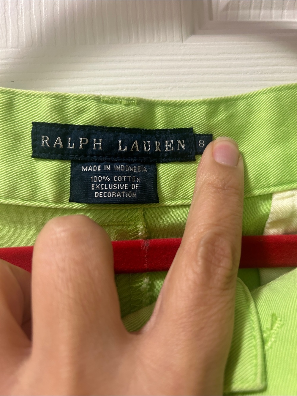 Ralph Lauren Lime Green Straight-Leg Jeans with Flamingo Embroidery - Picture 3 of 4